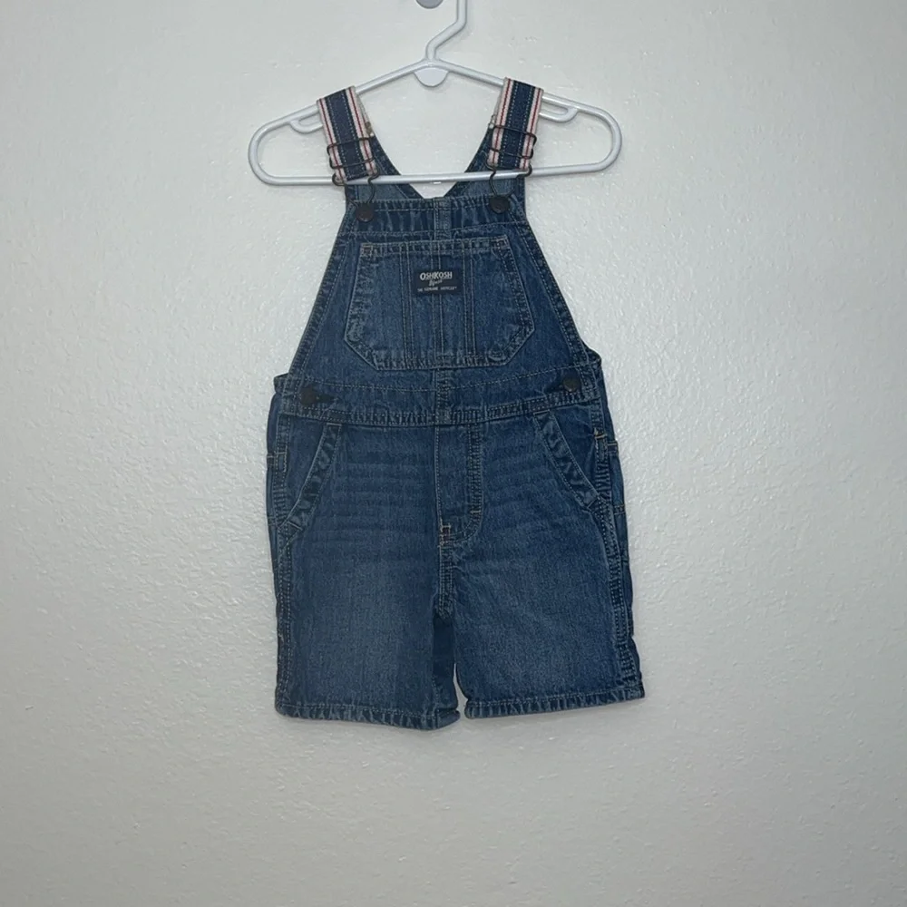 Oshkosh Bgosh Vestbak Overalls Bibs Coveralls Jean Shorts Size 18 Months